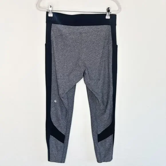 Lululemon Box It Out Tight Heathered Grey Black W5AU7S Luxtreme Leggings 12 - Picture 9 of 16